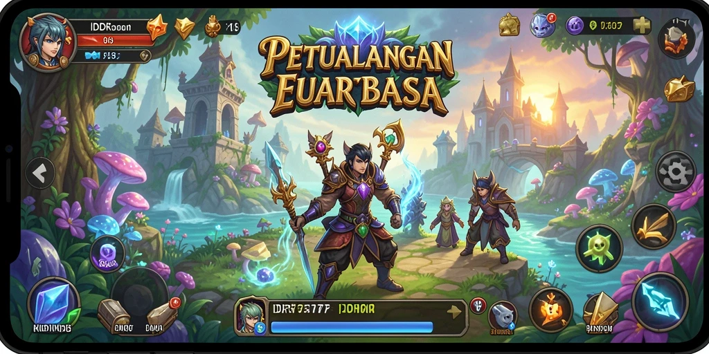 Tangkapan layar utama IDR77 menunjukkan pertarungan epik dalam dunia RPG.