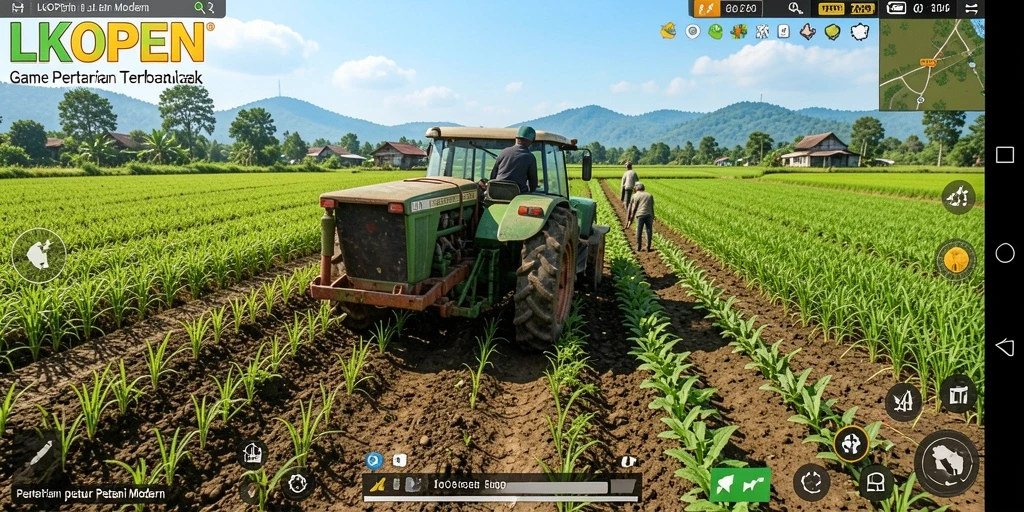 Gameplay LKOPEN: Menanam, merawat tanaman, dan panen.