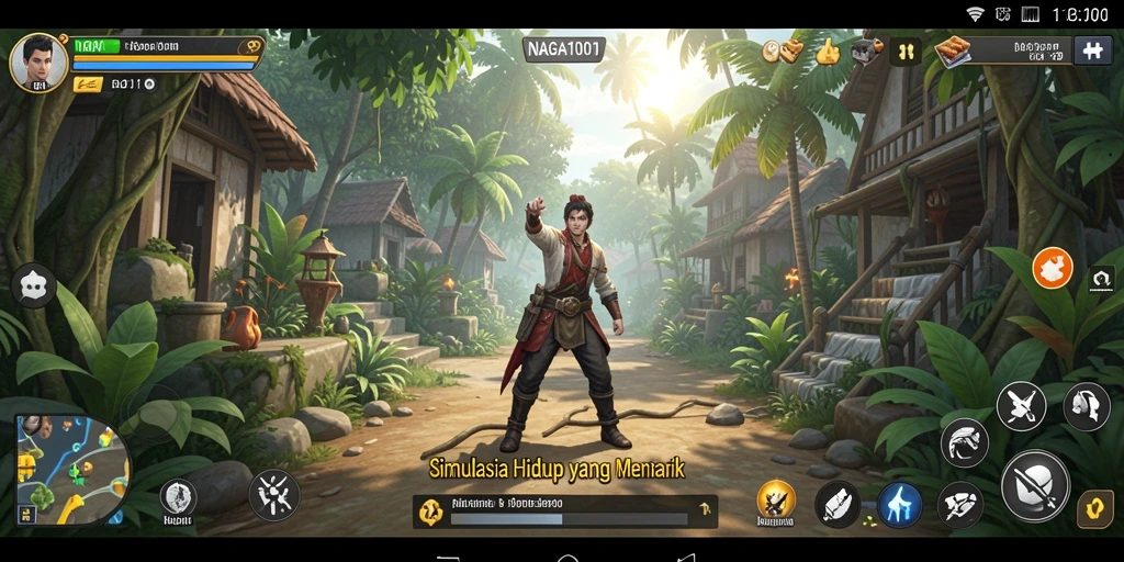 Gameplay NAGA1001 yang menampilkan simulasi kehidupan yang menarik.
