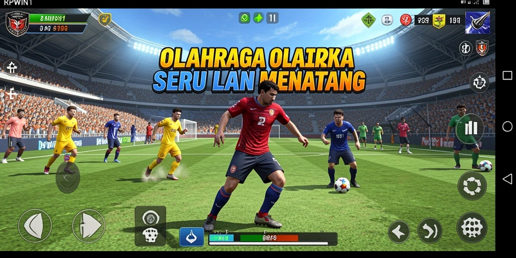 Tampilan seru gameplay RPWIN1 yang penuh aksi olahraga.